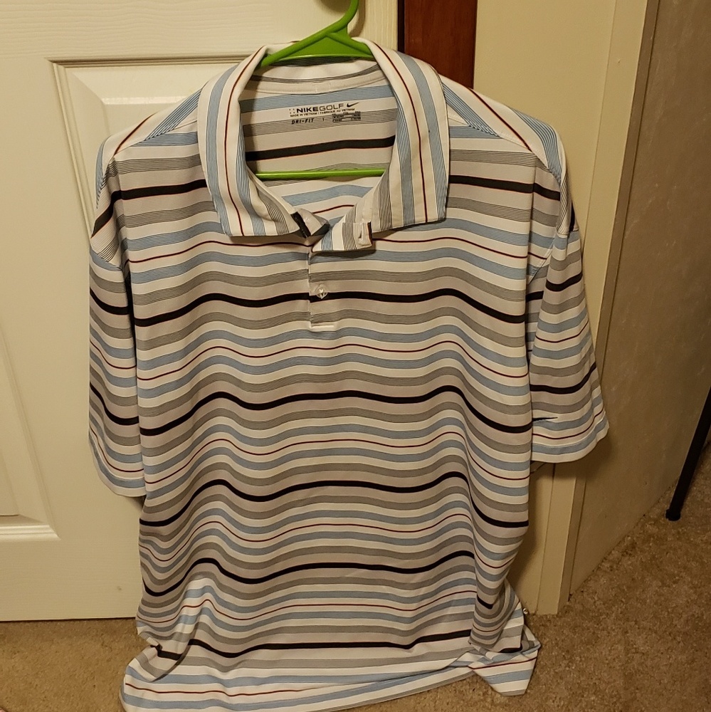 Nike XXL Dri-Fit Striped Polo